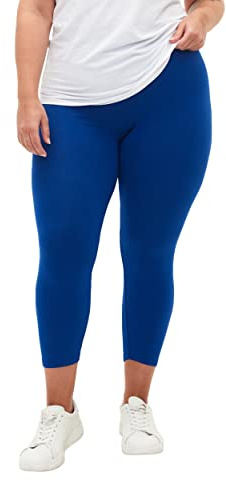Zizzi Capri 3/4-Leggings Damen große Größen, Viskose, Basic | Basic Capri-Leggings in 3/4-Länge aus weicher Viskose für Damen und Frauen: bequem, auch in großen Größen