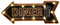 Wandleuchte DINER mit LED Beleuchtung Wegweiser Pfeil Vintage Leuchtdeko