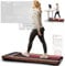 sWalk Walking Pad Laufband mit LED - Deutsche Qualitätsmarke - 1-6 km/h Geschwindigkeit mit interaktivem LCD-Display & App kompatibel - Flexibles Under Desk Schreibtisch (Holznussbraun)