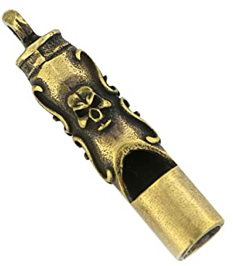 Toddmomy 2pièces Porte-clés Avec Sifflet Crâne Sifflet Arbitre Portable Accessoire Sportif Vintage Pour Cours Éducation Physique Doré