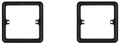 Schneider Electric Lisse Screwless Deco - Single Socket Surround, Spacer, GGBLSPC1BS, Black (Pack of 2)