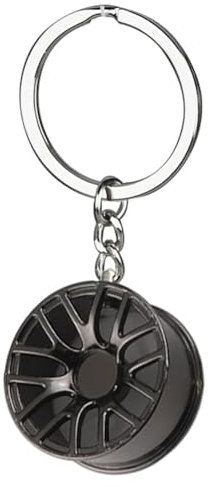 URFEDA Auto Radnabe Schlüsselanhänger, Felge Schlüsselhalter Anhänger Auto Schlüsselring Dekor Turbo Anhänger Keychain Mini Radnabe Anhänger Autotasche Anhänger Geldbörse Charme Autoschlüssel Dekor