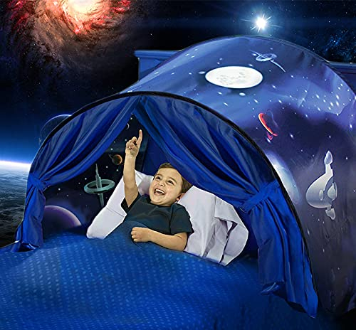 Schlafzelte Fantasy Fun Faltbar Play Pop up Outdoor Indoor Dream Twin Size für Jungen & Mädchen, Kinderzelte Spielhaus, Weihnachten Geburtstag Geschenke (Weltraum)