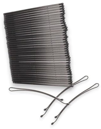 Haarnadeln, stark, gebogen, 5 cm, Schwarz, 36 Stück