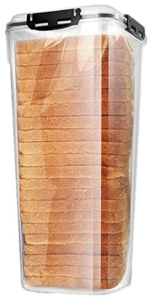 Recipiente hermético para pan, soporte para pan de sándwich, caja de almacenamiento de pan, recipiente transparente para guardar pan, soporte de pan con tapa hermética para accesorios de cocina del