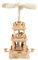 YeloZen Rotierende Weihnachtspyramiden mit 4 Kerzenhaltern, 45,7 cm, 3 Ebenen, Karussell, Holz, Krippen-Set