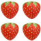 Vastsea 4 Piezas Linternas de Papel de Fresa, Farol de Papel de Frutas, Fresa en Forma de Papel Linterna para Cumpleaños Jardín de Boda Fiestas Temáticas de Fresas Faroles de Papel de Fresa