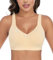 DotVol Women's Lace Cotton Comfort Plus Size Full Cup Minimizer Non Foam Wireless Bra(Nude,40C)