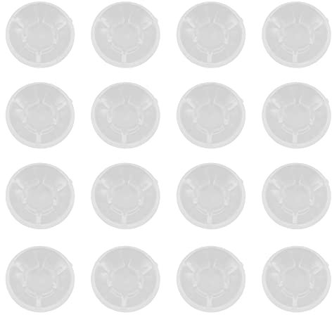 Sessleger 16-Teilige Durchsichtige Gitarren-Effektpedal-Schutzkappe im Pilzstil für Gitarren-Effektpedal