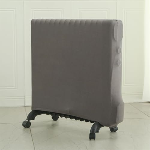 Highdi Fabric Radiator Dust Cover, Elastic Fabric Radiator Cover Heater Accessories for Space Heater, Easy to Install Radiator Cover for Various Sizes (52-58cm,Dark Grey)