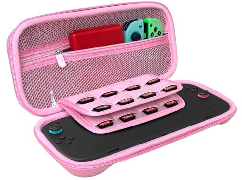 Hermitshell Hard Travel Case for Nintendo Switch 2 controller (Only case) (Pink, Case for controller + charger)