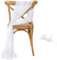 Pmnzdy 20 * 275cm Tüllstoff Stuhldekoration Tüll Stuhlschleifen Hochzeit Stuhl Hochzeitsstuhl Dekoration Tüll Stuhlschärpen Schleifen Chiffon Dekostoffe für Hochzeit Party Weihnachten Weiß 30 Stück