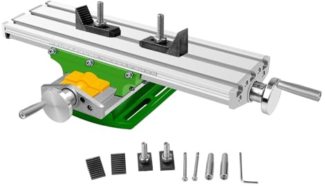Vanttokeey Mini Milling Machine Worktable 13 Inch Compound Slide Table Multifunction Drilling Press Working Table for Bench Drill Adjustme X-Y (B)
