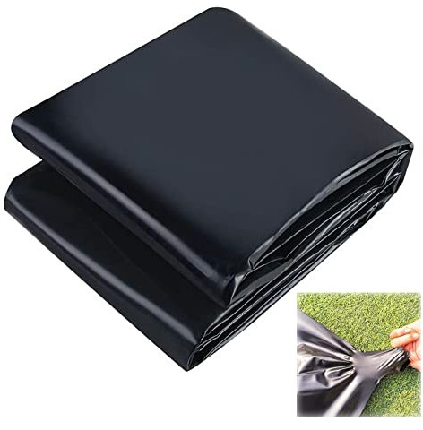 2x3m 3x5m Pond Liner, 0.12mm Pond Liners Black HDPE Pond Lining Film for Fish Ponds, Waterfall, Water Features, Garden Fountains Anti-Seepage Membrane Easy Cutting 4x6m 5x7m (Size : 3.5x4m(11.5x13ft)
