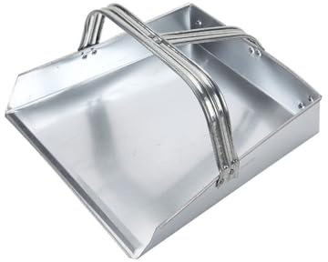 ULTECHNOVO Mini Stainless Steel Dustpan with Lid, Household Kitchen Garbage Container for Desktop Cleaning, Compact Silver Mini Dustbin for Food Prep and Worktop Waste Collection