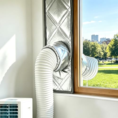 HUAREW 250CM Joint de Portes Coulissantes pour Climatiseur Mobile | Hot Air Stop, 3couches aluminium,coton,Oxford, pour fenêtre coulissante horizontale,verticale,Manchon amélioré