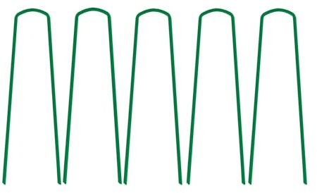 Fineway Pack of 50 Multipurpose Heavy Duty U Pins Grass Turf Steel Galvanised Metal Tent Pegs (Pack of 50)