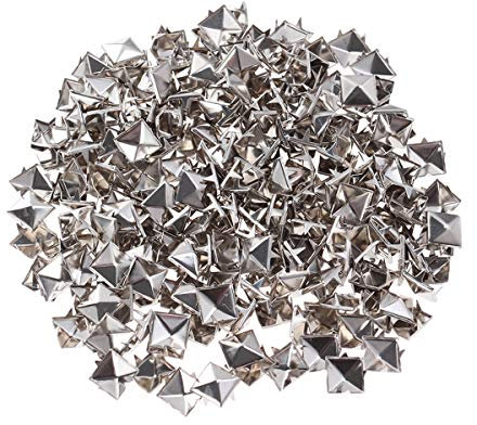 SUPVOX 200pcs Rivets CarréS En MéTal Pour DéCoration Diy Punk, Clous Pour VêTements, Ceintures, Chaussures, Accessoires En Acier Argenté