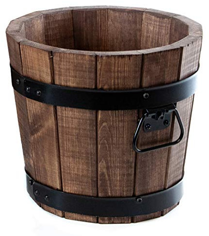 HolzFee Pflanzkübel Holz Pflanztopf (9 Liter/Ø 28 cm)