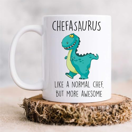 60 Second Makeover Limited Chefasaurus Mug Chef Dinosaur Fathers Day Funny Mug Present Birthday Christmas