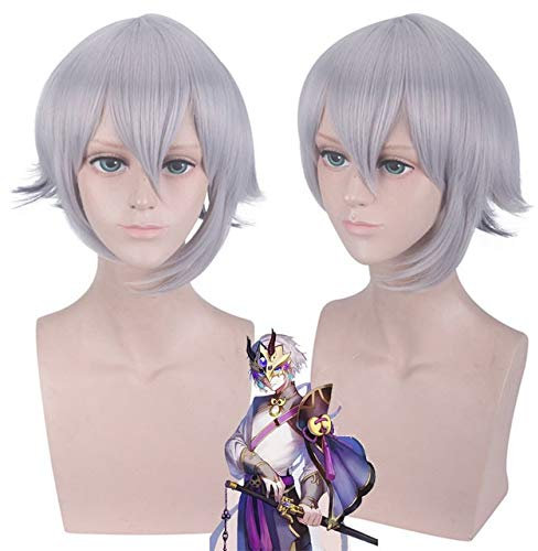 FGO Fate Grand Order Marie Antoinette Cosplay Perücke mit zwei langen geraden Pferdeschwänzen Marie Antoinette Kunsthaar Perücken One Size 486