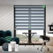 Yoolax Elektrisches Doppelrollo, Duo Rollo Elektrisch innen mit Fernbedienung, Smart Sonnenschutzrollo mit Alexa kompatibel für Home Office, Nach Maß, 95% Verdunkelung, Grau
