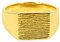 Herrenring Siegelring Gold massiv poliert eckig aus 925 Sterling Silber Echtgold vergoldet handgemacht minimalistisch modern | Männerschmuck aus Deutschland mit Geschenkbox (54)