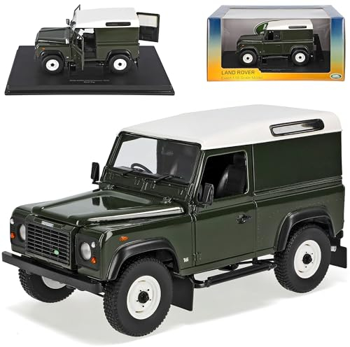 Universal Hobbies Land R*o*v*e*r Defender 90 Grün 3 Türer 1/18 Modell Auto mit individiuellem Wunschkennzeichen