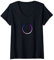 Damen Genderfluid Pride Colors Ring Circle T-Shirt mit V-Ausschnitt