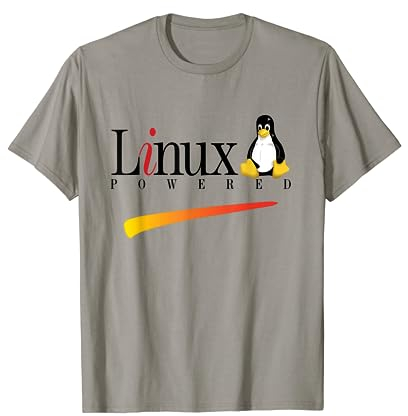 Linux Os T-Shirt Powered by Linux Tux Penguin Tee Shirt T-Shirt