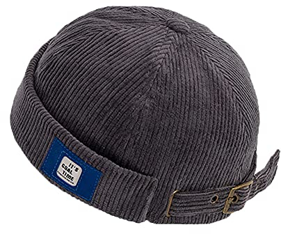 YAMEE Cap Herren Hut Damen Docker-Cap Unisex Docker Mütze Hafenmütze Seemannsmütze Herrenhut Bikercap Hat Wandermütze Seemannskappe(Kappenumfang:56-58cm)
