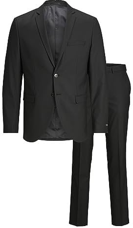 JACK & JONES Herren Jprfranco Suit Ps Abendanzug Set, Schwarz, 70 EU