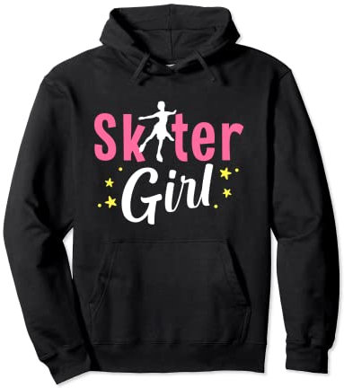 Schlittschuh Mädchen Eiskunstlauf Wintersport Schlittschuhe Pullover Hoodie