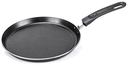 Moneta Gea Crepiera, Diametro Ø 25 cm, Alluminio 100% riciclato, per Ogni Piano Cottura Incluso l'Induzione. Made in Italy