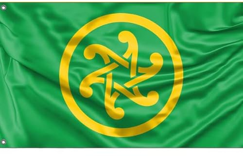 Banniel Keltia, Pan Keltische Flagge | Einzigartiger Designdruck | Hergestellt in EU (90 x 150 cm)