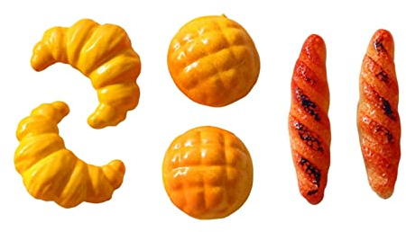 Sharplace 6 Stücke 1/6 1/12 Puppenhaus Mini Künstliche Brot Modelle Elegantes Zubehör Foto Requisiten