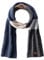 camel active Herren grober Melange-Optik Strickschal, Blau gestreift, OS