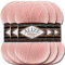 Hobby YARN Alize Superlana Klasik 5 x 100 g Türkische Premium Wolle Baumwolle und Acryl Uni Handstrickgarne Yarn Garn Strickgarn Baby zum Stricken Strickgarn (Wedding Pink | 363)