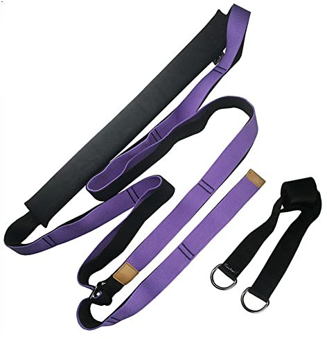 Opaeroo Yoga Wall Rope Aerial Yoga Hammock Swing Door Reverse Rope Stretch Belt Flexibility Stretch Leg Stretch Belt Ballet Dance Gymnastics Coach B Purple