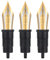Set of 3 Jinhao X159 and 9019 Fountain Pen Replacement Extra Fine Nib Parts Gold Trim