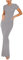 REORIA Women's Summer Sexy Casual Lounge Long Dress Elegant Wedding Guest Short Sleeve Crew Neck Bodycon Maxi Dresses Light Grey M