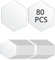 QWORK® 80 Stück Klare Sechseckige Acrylplatten, für Hochzeiten, Partys, Bilderrahmen, Bastelanzeige Display, 8x7cm, 0.2 cm Dicke