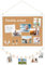 DOLLAR BOSS Cork Board Pin Board Double-Sided 30 X 40CM 1-Pack Cork Board for Walls Wood Framed Picture Display Pin Board for Home Kitchen Office Decorative Hanging 10 Pushpins
