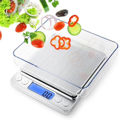 Rechargeable Food Scale with Grams and Oz, Multifunction Kitchen Scale for Food - Small Kitchen Appliances AWLKIM