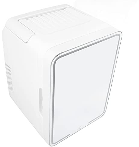 Acouto Mini Réfrigérateur 12L, Réfrigérateur Portable Multifonctionnel avec Miroir, Contrôle Intelligent de la Température, Maintien de l'activité des Soins de la Peau,