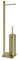 Gedy TRILLY Toilet Brush and Toilet Roll Holder, Brushed Gold, Stainless Steel, 14 x 14 x 63