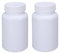 FSSTUD 2 Pcs 200ml White Plastic Pill Bottles Empty Medicine Storage Containers Portable Vitamin Tablet Case Refillable Solid Powder Dispenser Holder with Screw Cap