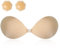 VJXLPL Adhesive Bra Strapless Push up Bras Adhesive Invisilift Bra Suitable for Big Busted Backless Dress Sticky Bra, Nude, 45