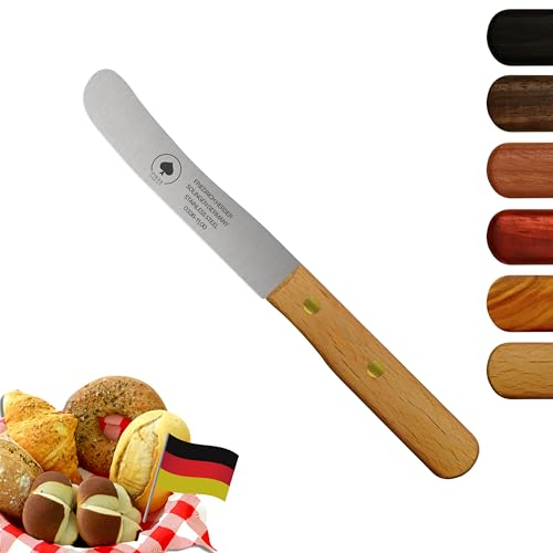 PIKAS - Solingen Messer mit edlem Buche Holzgriff, Premium Buckelmesser mit rostfreier Klinge aus Chrom-Stahl, extra scharfes Küchenmesser dank Dünnschliff & Handabzug, Made in Germany