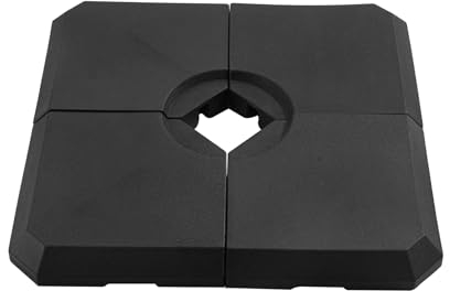 C-Hopetree 144kg Heavy Duty Base Weights Stand for Offset Cantilever Outdoor Patio Umbrella, 4 Piece Set, Black